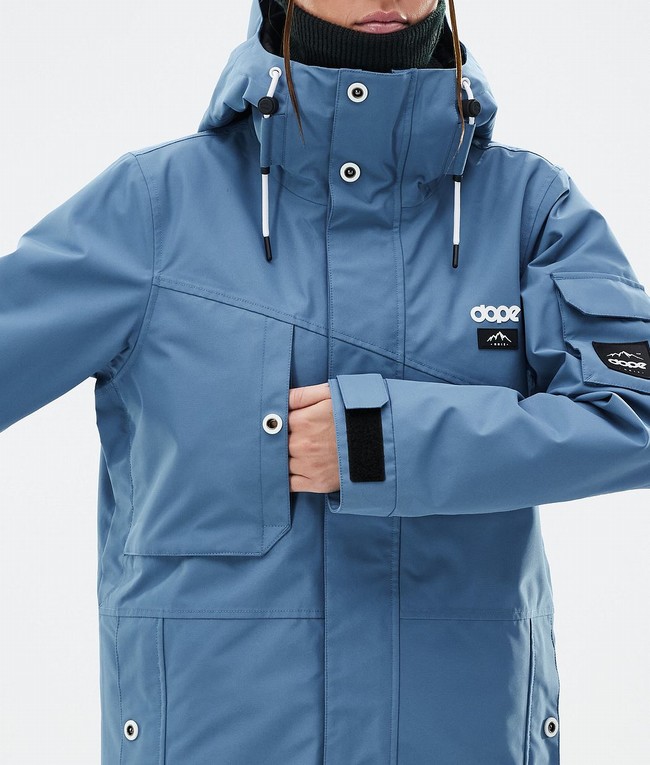 Women Dope Adept W Ski Jackets Blue / Grey | HXVQSJZ-12