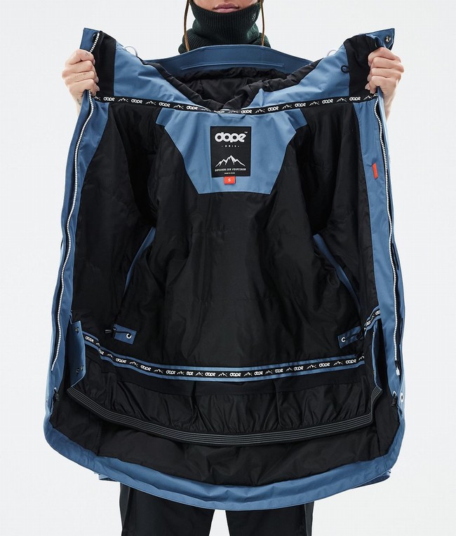 Women Dope Adept W Ski Jackets Blue / Grey | HXVQSJZ-12