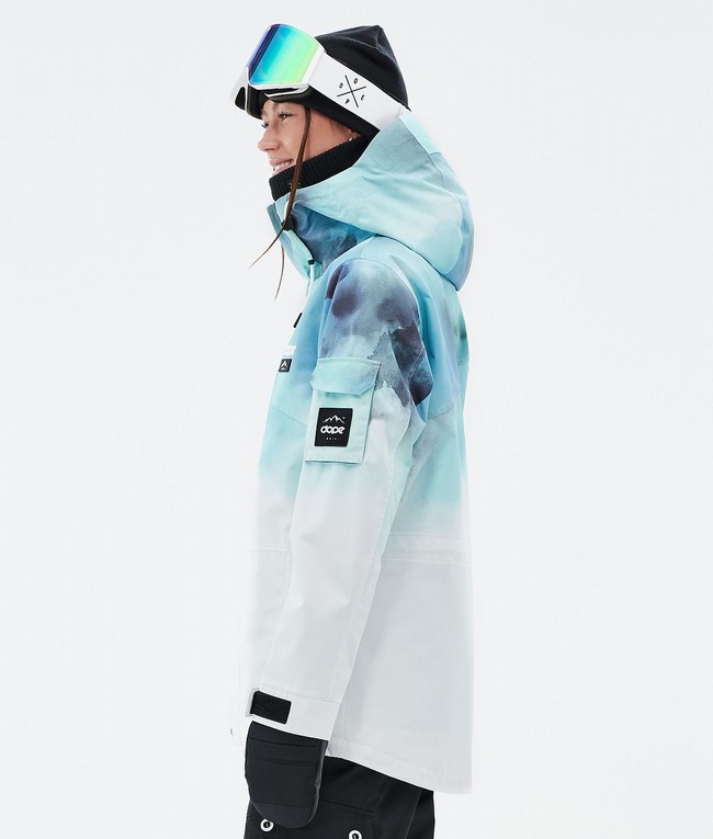 Women Dope Adept W Ski Jackets Blue / White | ELFQMJS-39