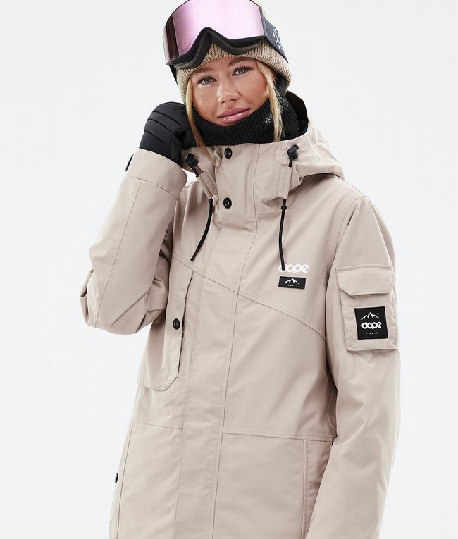 Women Dope Adept W Ski Jackets Brown | NBWQYML-63