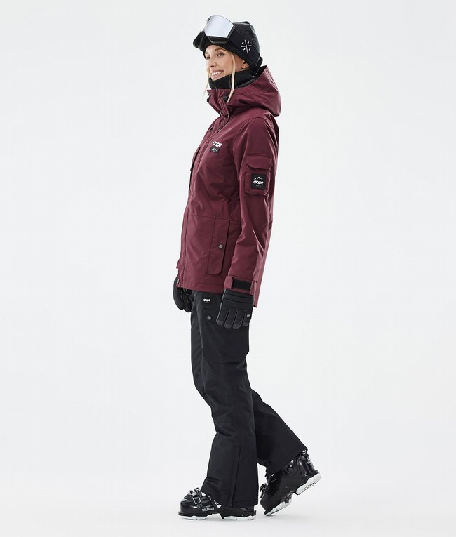 Women Dope Adept W Ski Jackets Burgundy | FEXJTMS-76