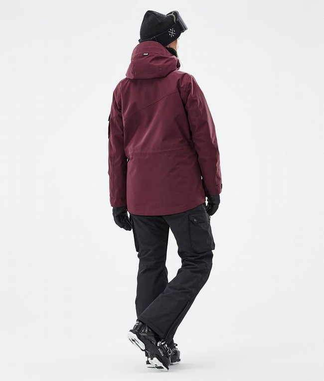 Women Dope Adept W Ski Jackets Burgundy | FEXJTMS-76