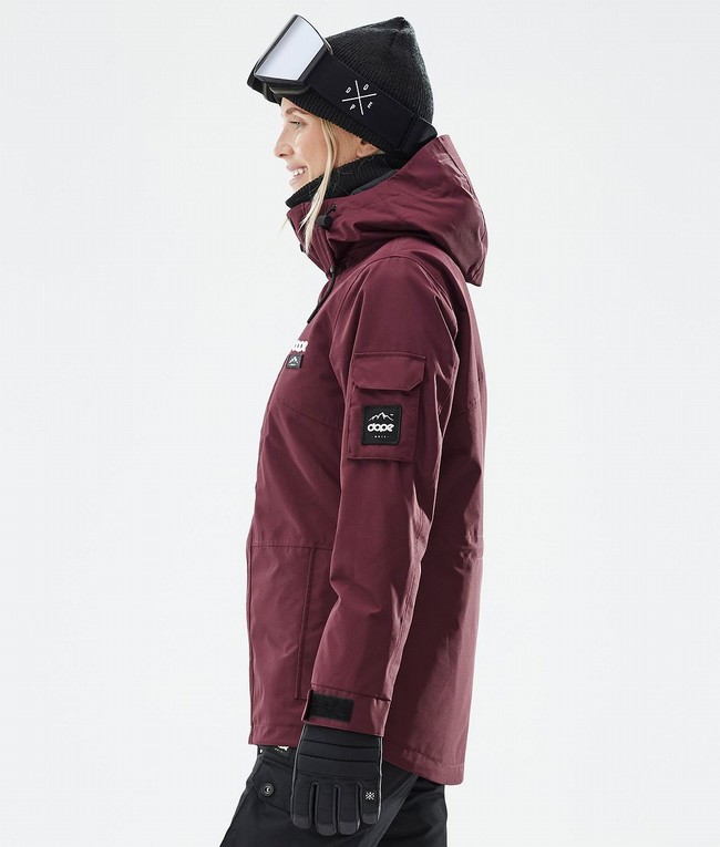 Women Dope Adept W Ski Jackets Burgundy | FEXJTMS-76