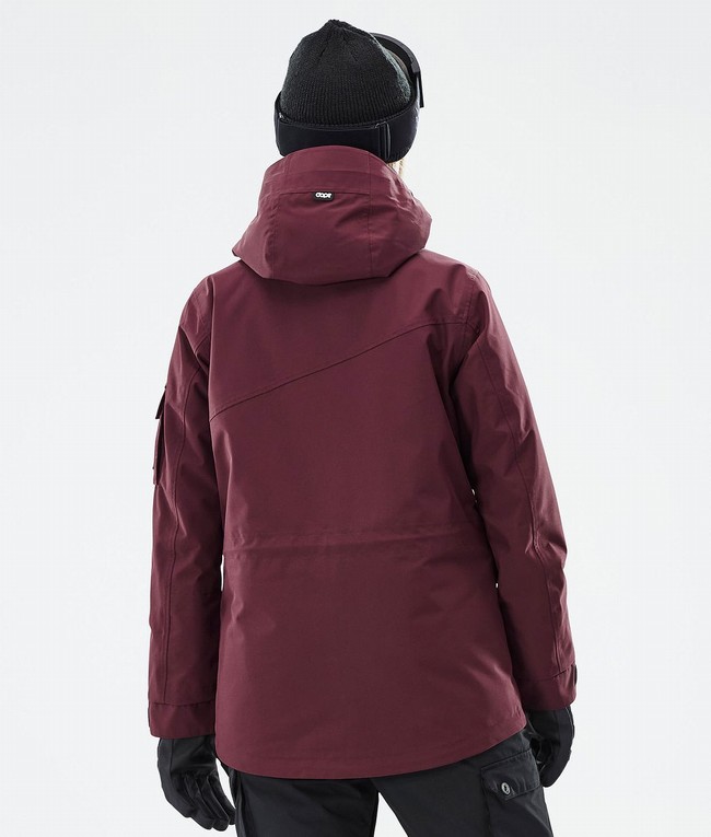 Women Dope Adept W Ski Jackets Burgundy | FEXJTMS-76