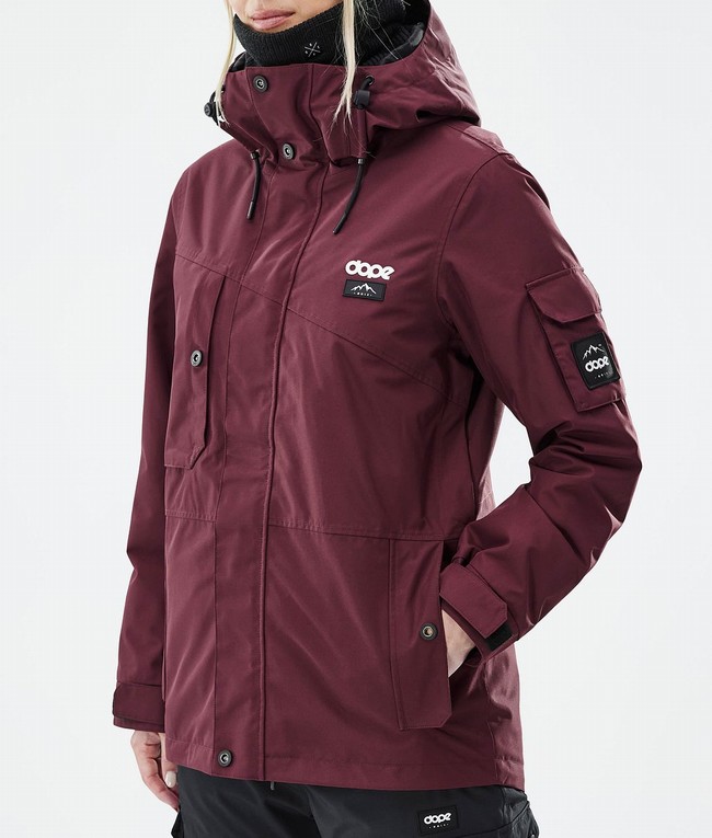 Women Dope Adept W Ski Jackets Burgundy | FEXJTMS-76