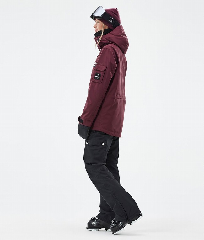 Women Dope Adept W Ski Jackets Burgundy | JUIZYQH-61