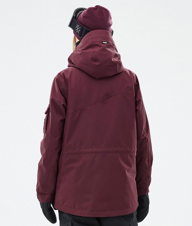 Women Dope Adept W Ski Jackets Burgundy | JUIZYQH-61