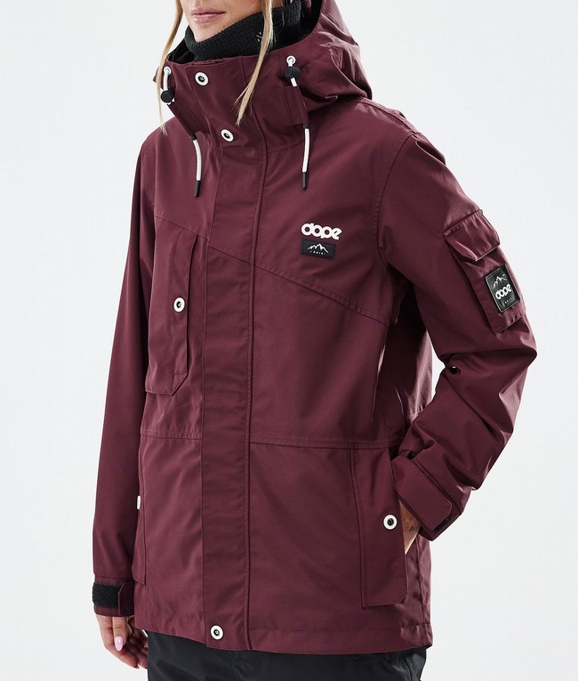 Women Dope Adept W Ski Jackets Burgundy | JUIZYQH-61