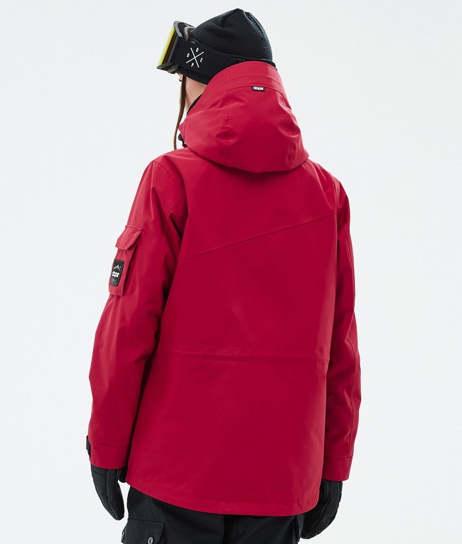 Women Dope Adept W Ski Jackets Deep Red | MIHRLOA-02