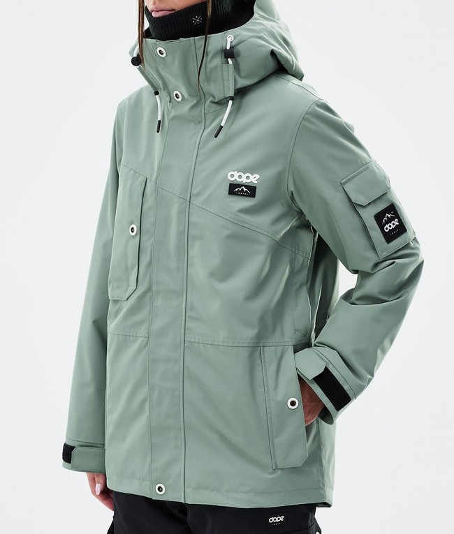 Women Dope Adept W Ski Jackets Green | KLHBURX-60