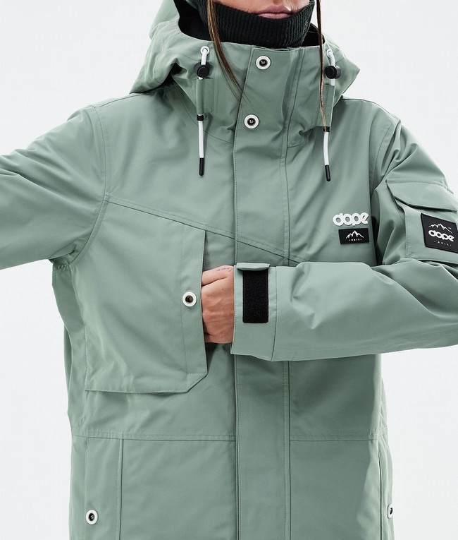 Women Dope Adept W Ski Jackets Green | KLHBURX-60