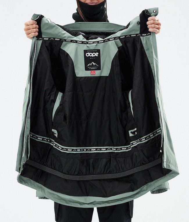 Women Dope Adept W Ski Jackets Green | KLHBURX-60