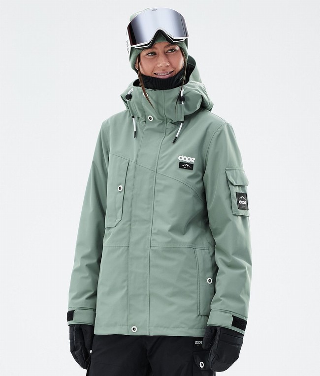 Women Dope Adept W Ski Jackets Green | KLHBURX-60