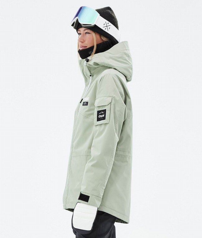 Women Dope Adept W Ski Jackets Green | OENRVXM-84