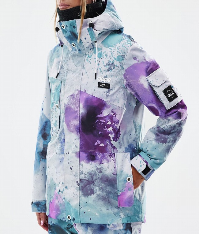 Women Dope Adept W Ski Jackets Green / Purple | ZIDOXSV-65