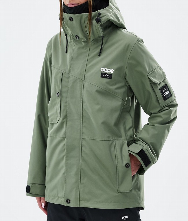 Women Dope Adept W Ski Jackets Green | QEILJTC-86