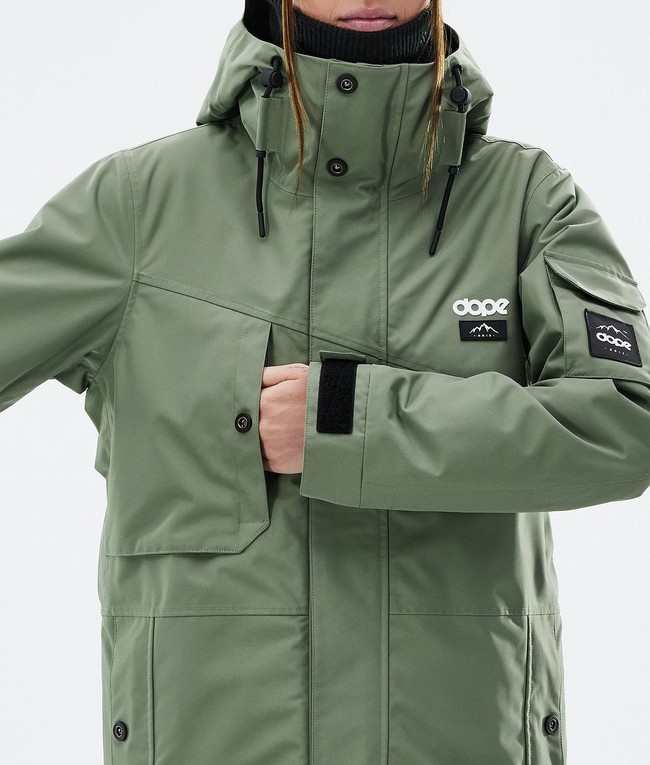 Women Dope Adept W Ski Jackets Green | QEILJTC-86