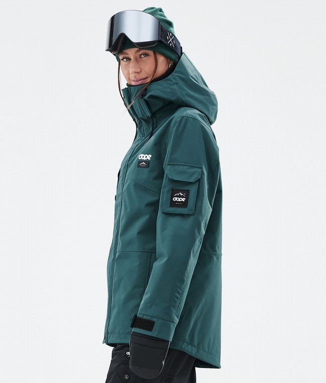 Women Dope Adept W Ski Jackets Green | SJBCIMW-82