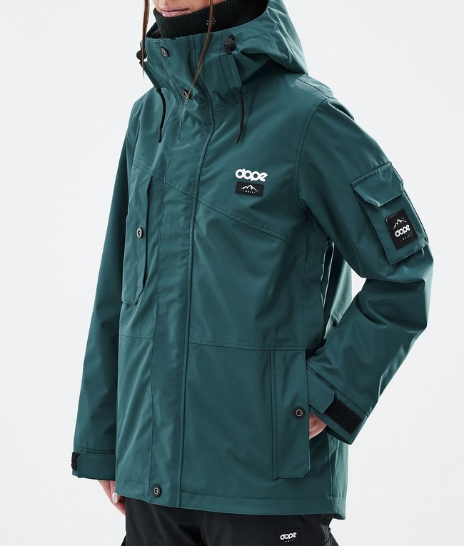 Women Dope Adept W Ski Jackets Green | SJBCIMW-82