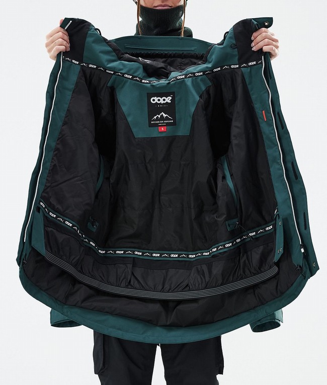 Women Dope Adept W Ski Jackets Green | SJBCIMW-82