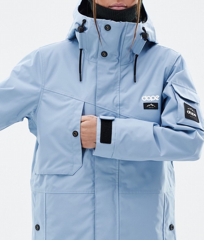 Women Dope Adept W Ski Jackets Light Blue | SEQNKRL-43