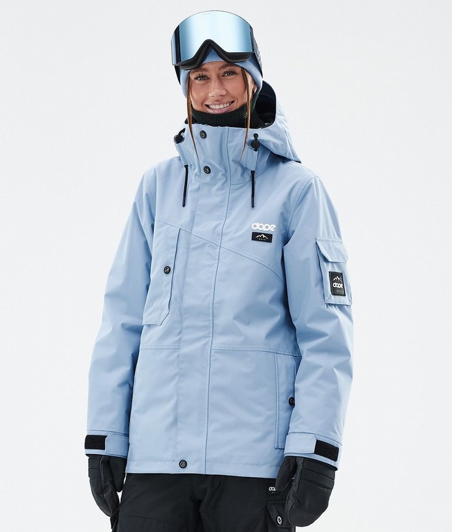 Women Dope Adept W Ski Jackets Light Blue | SEQNKRL-43