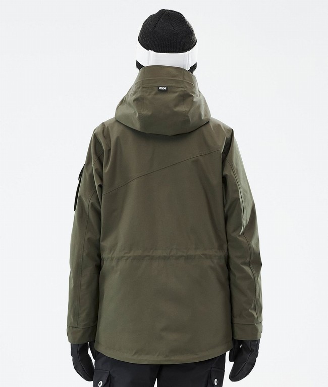 Women Dope Adept W Ski Jackets Olive / Green / Black | UIDJLGF-83