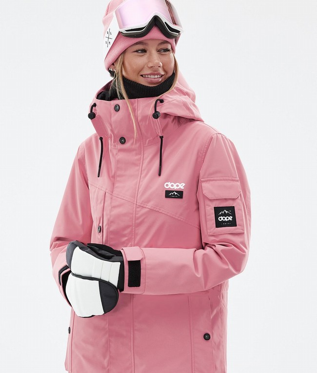 Women Dope Adept W Ski Jackets Pink / Black | RZQXCND-84