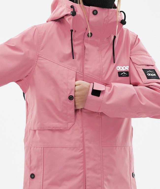 Women Dope Adept W Ski Jackets Pink / Black | RZQXCND-84