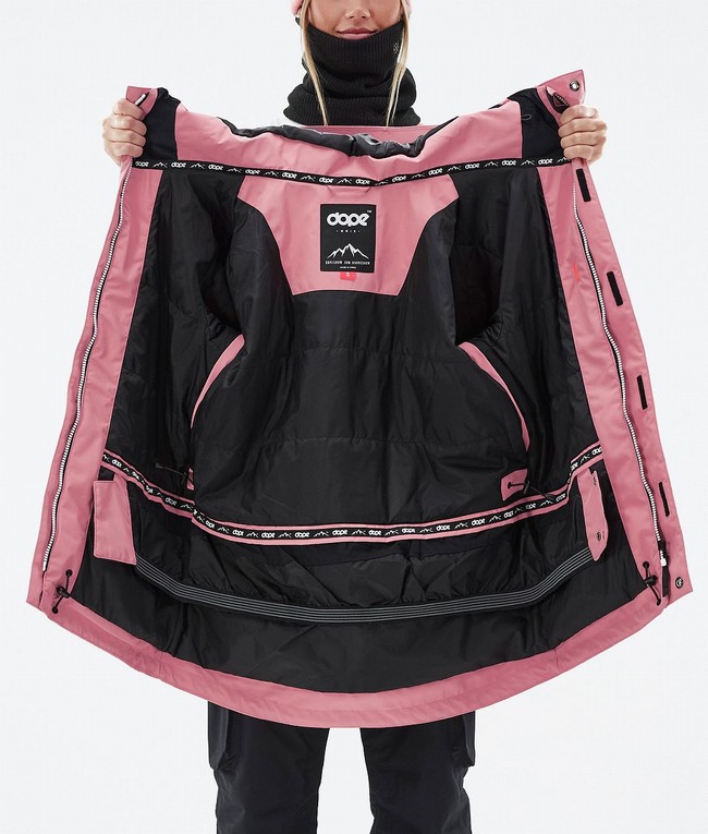 Women Dope Adept W Ski Jackets Pink / Black | RZQXCND-84