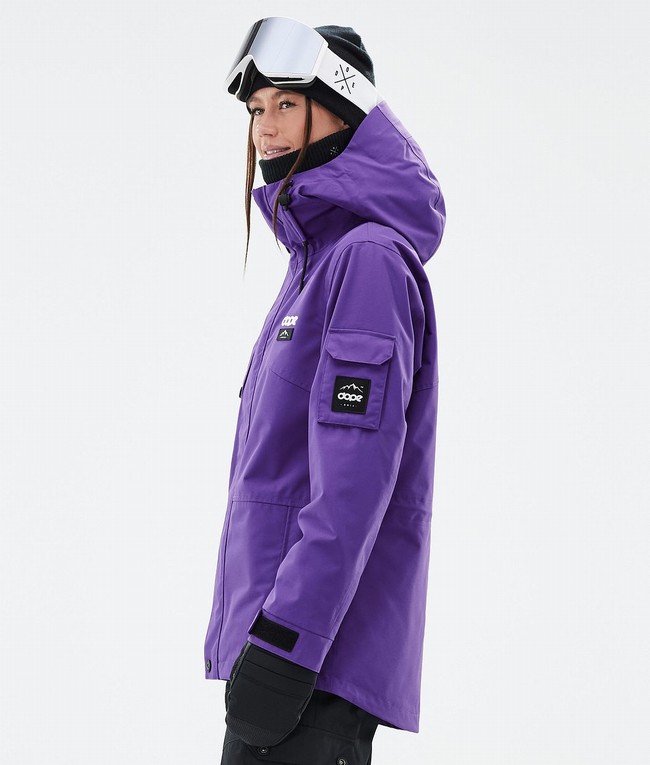 Women Dope Adept W Ski Jackets Purple | WEIXCPL-76