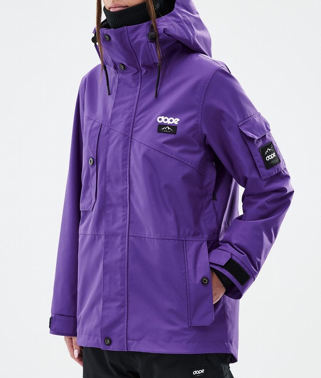 Women Dope Adept W Ski Jackets Purple | WEIXCPL-76