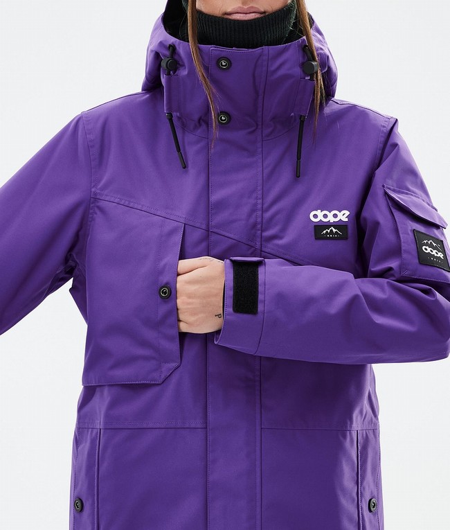 Women Dope Adept W Ski Jackets Purple | WEIXCPL-76