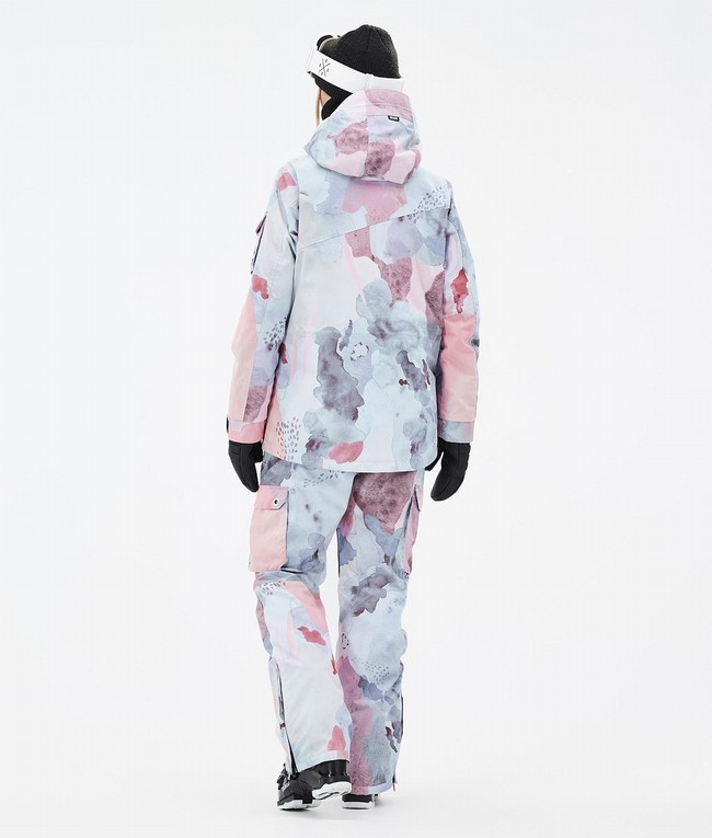 Women Dope Adept W Ski Jackets White / Pink | VXHCPLE-52