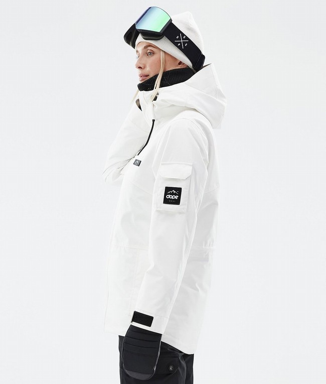 Women Dope Adept W Ski Jackets White | TJNIOYA-93