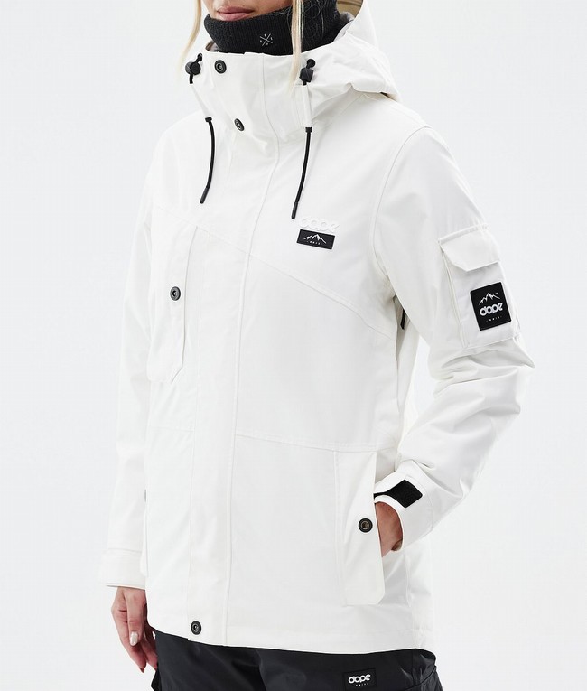 Women Dope Adept W Ski Jackets White | TJNIOYA-93