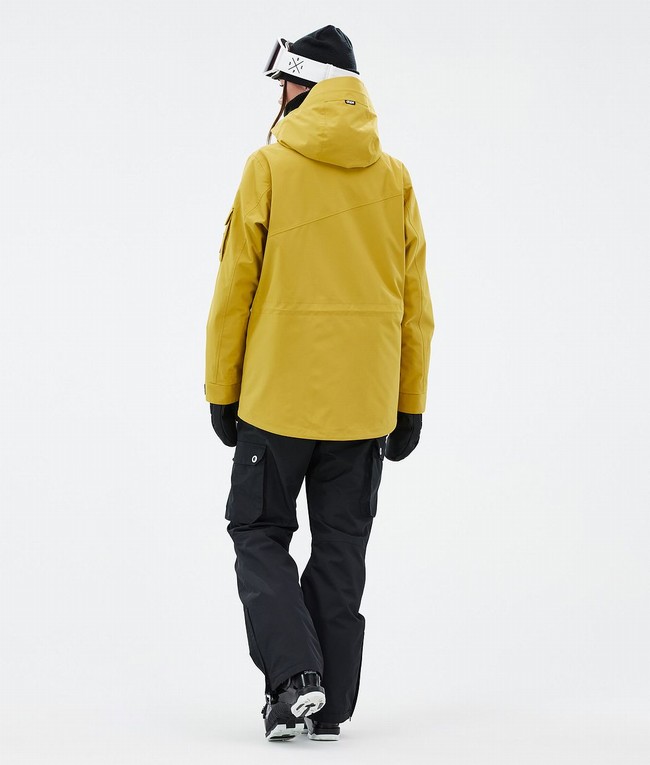 Women Dope Adept W Ski Jackets Yellow | PSCQNEV-87