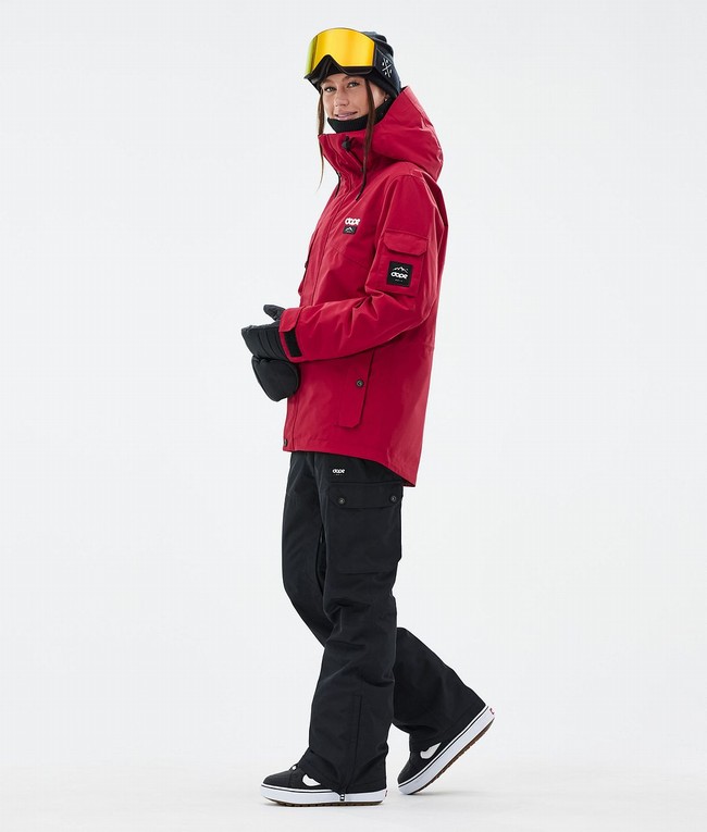 Women Dope Adept W Snowboard Jackets Deep Red | UMPYENZ-38