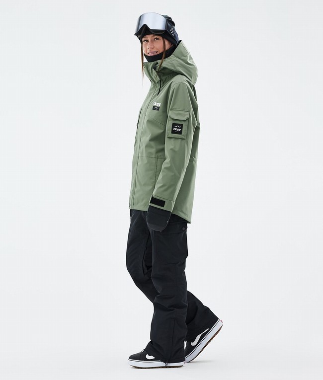 Women Dope Adept W Snowboard Jackets Green | CPWNUDZ-76