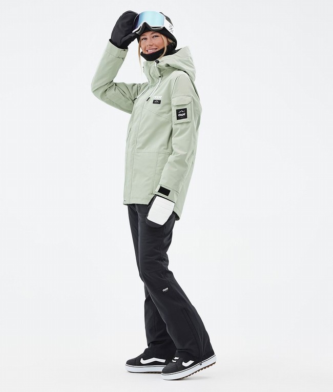 Women Dope Adept W Snowboard Jackets Green | XKMEBVG-64