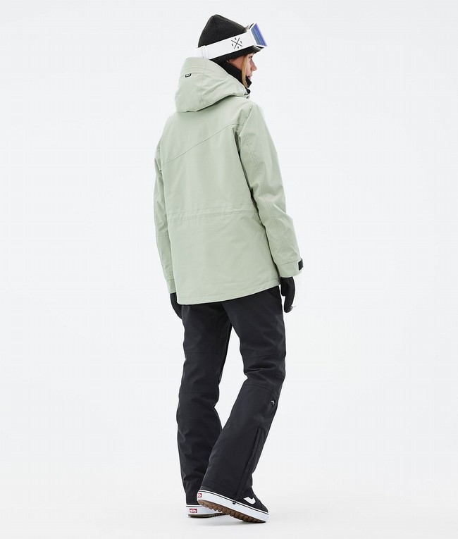 Women Dope Adept W Snowboard Jackets Green | XKMEBVG-64