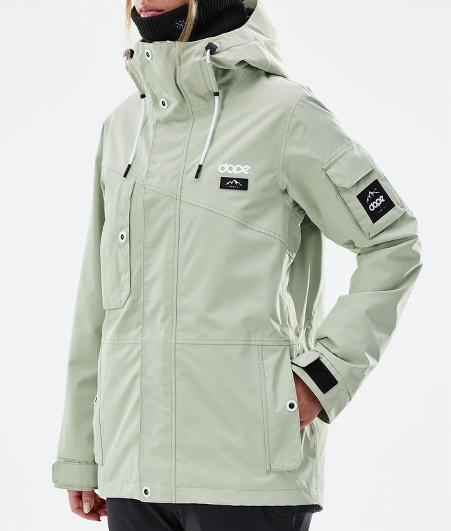 Women Dope Adept W Snowboard Jackets Green | XKMEBVG-64