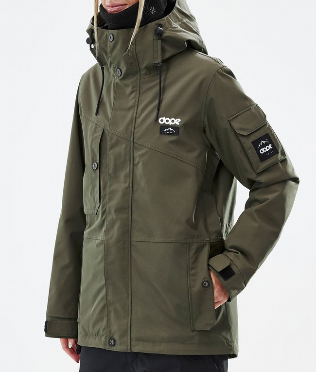 Women Dope Adept W Snowboard Jackets Olive / Green | AUSLIEM-43