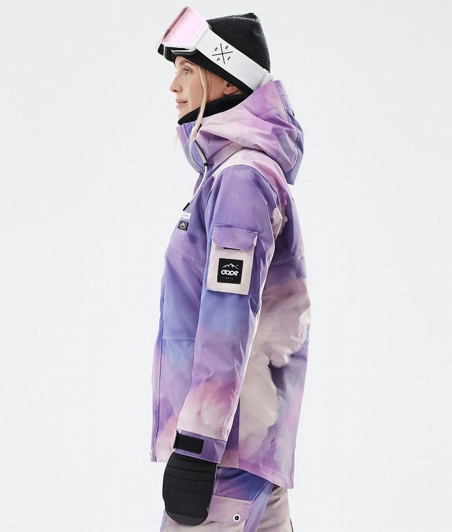 Women Dope Adept W Snowboard Jackets Purple | OQWANKY-87