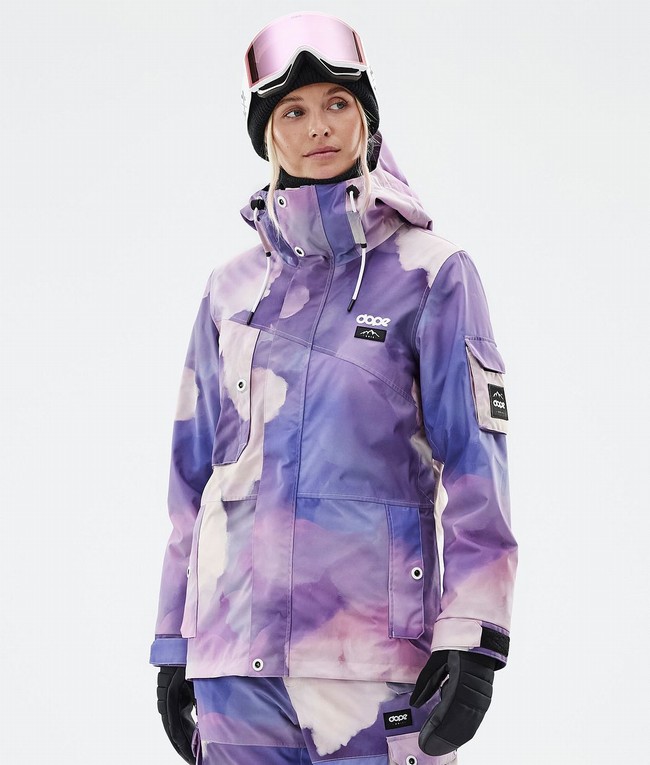 Women Dope Adept W Snowboard Jackets Purple | OQWANKY-87