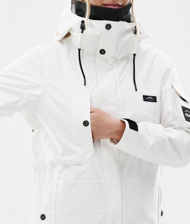 Women Dope Adept W Snowboard Jackets White | IXHNVTG-10