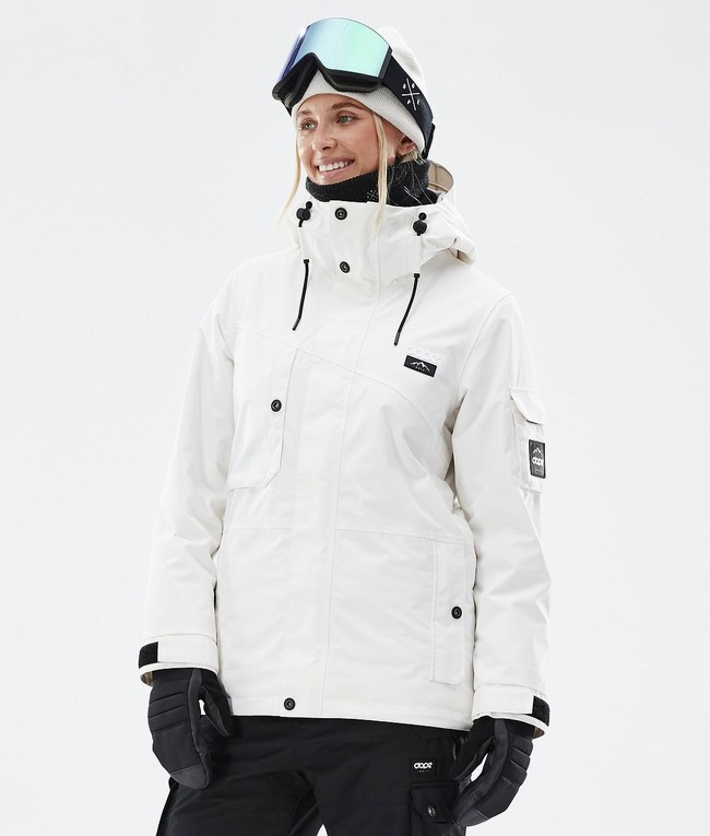 Women Dope Adept W Snowboard Jackets White | IXHNVTG-10