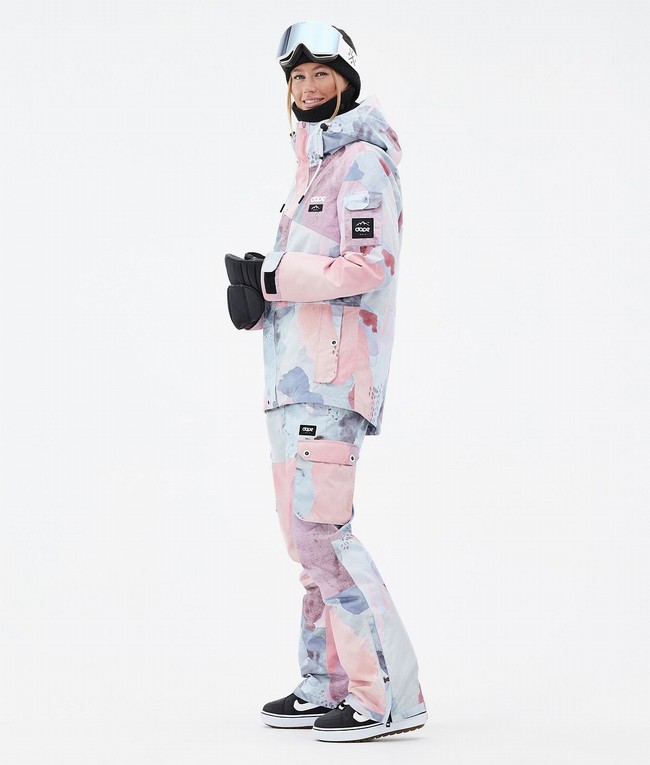 Women Dope Adept W Snowboard Jackets White / Pink | PFHBWIU-92