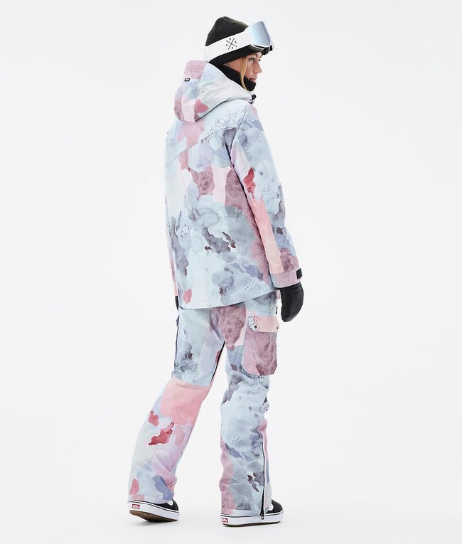 Women Dope Adept W Snowboard Jackets White / Pink | PFHBWIU-92