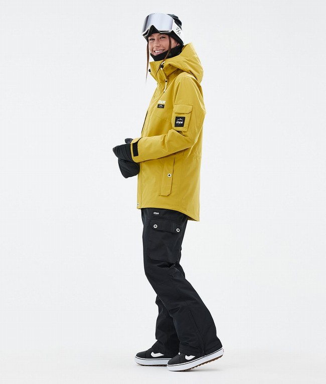 Women Dope Adept W Snowboard Jackets Yellow | MXDQZBS-96